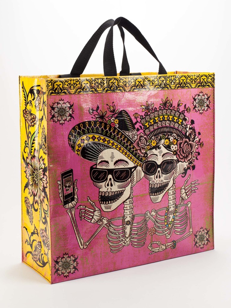 day-of-the-dead-shopper-bag-recyclable-tote-blue-q-tote-bag