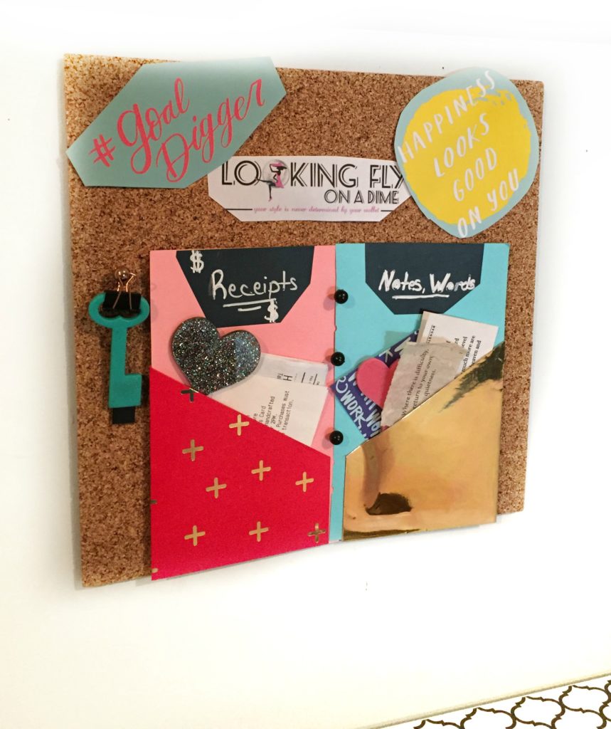 Add colorful images to upgrade a cork tile board