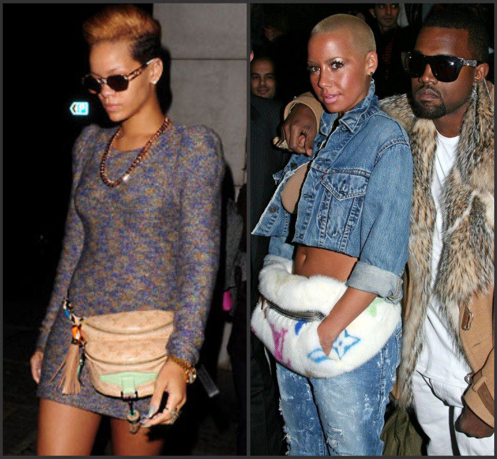Rihanna, Amber Rose Fanny Pack, Louis Vuitton fanny pack.