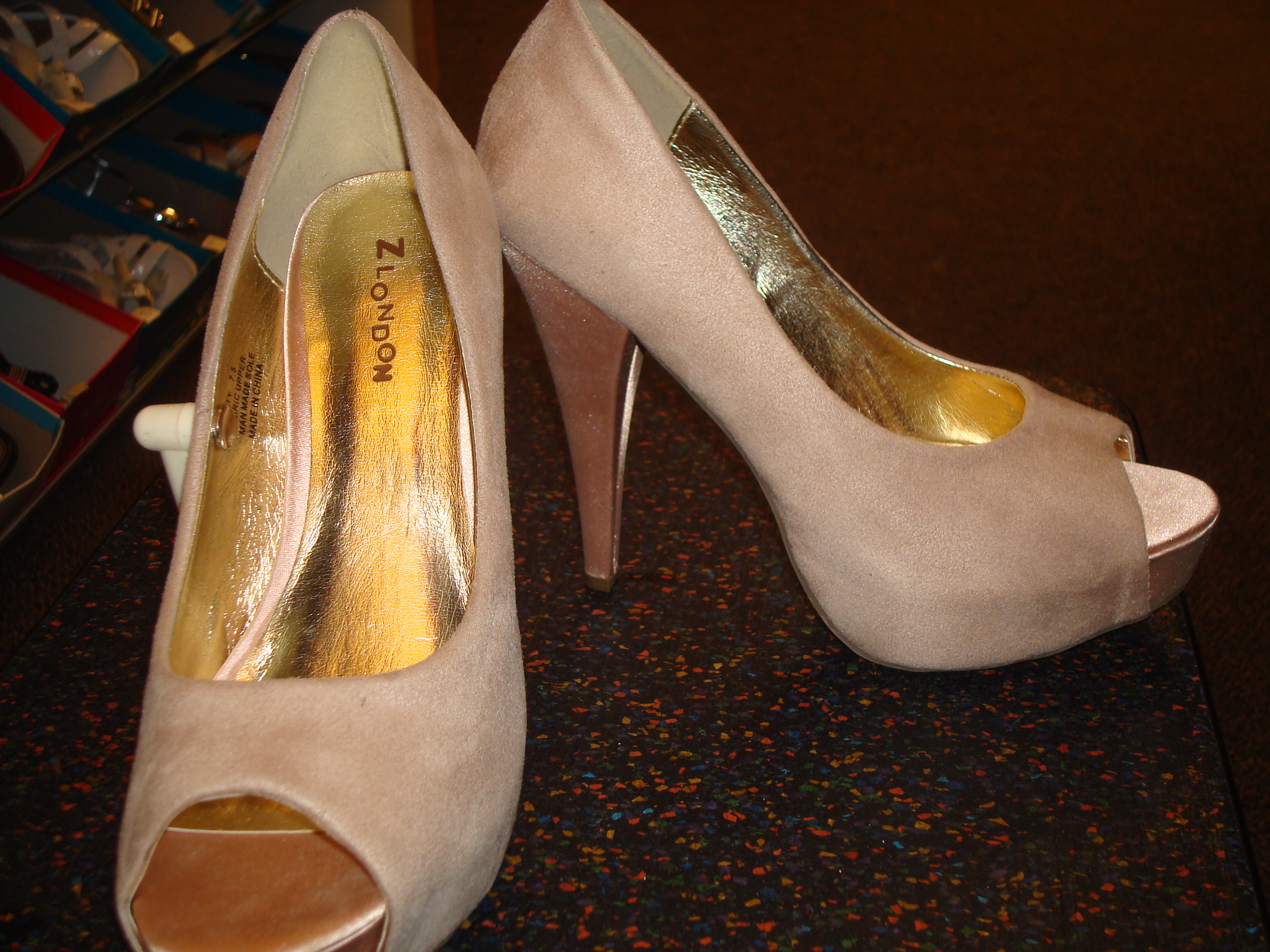 rose gold heels payless