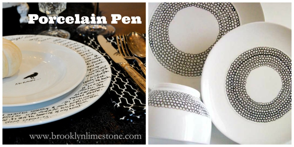porcelain pen project, diy tablewear