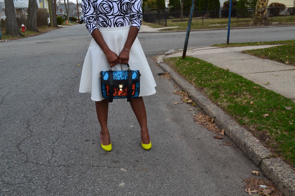 white-a-line-skirt-fit-and-flare-white-skirt-shoedazzle-python-purse
