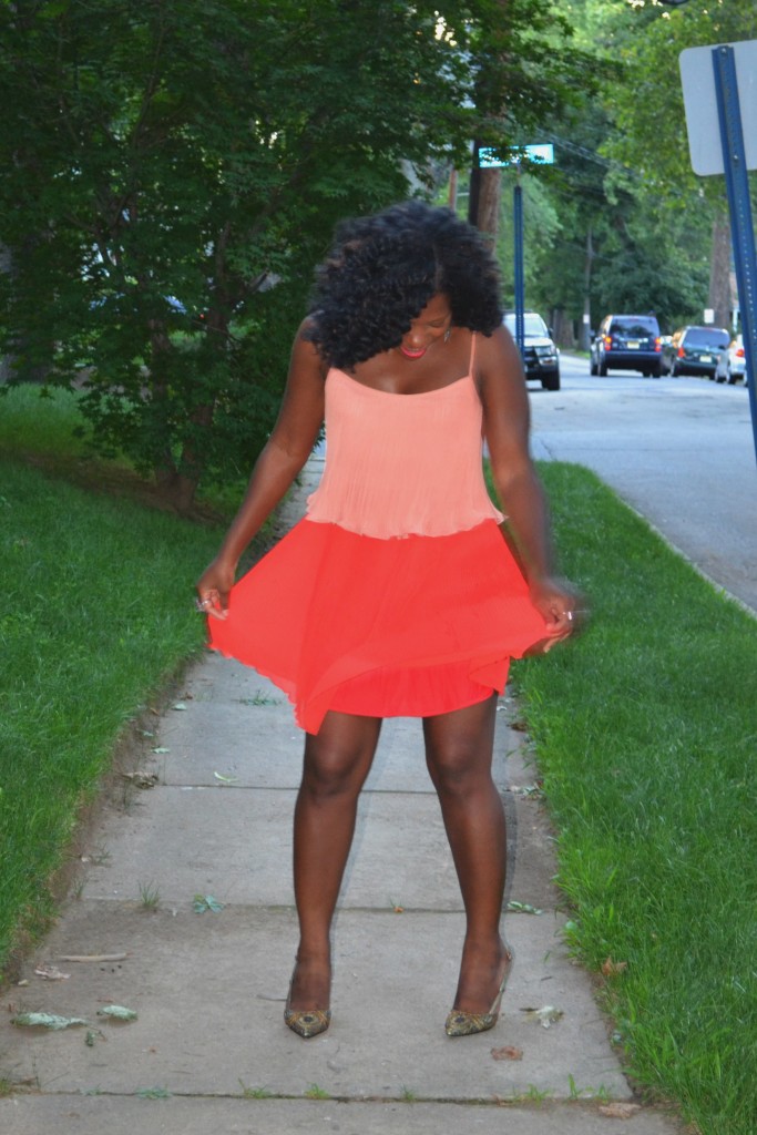 date-night-outfit-what-to-wear-on-a-date-date-night-dress-looking-fly-on-dime-pleated-coral-dress