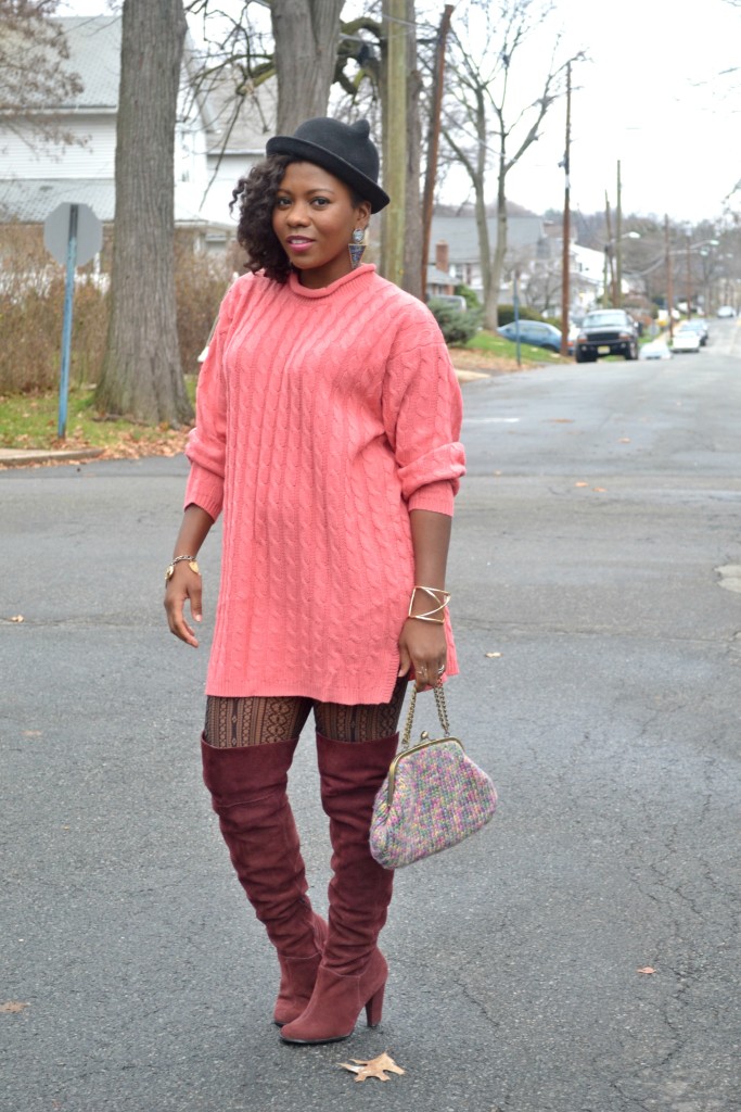 Thrifty Threads: how to wear over the knee boots + thrift store style