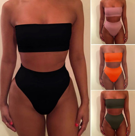 Wish review: 2-piece bikini black and orange